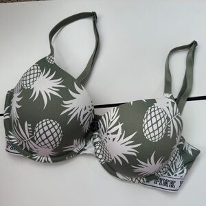 PINK Victoria’s Secret Tropical Pineapple Green 34D Bra
